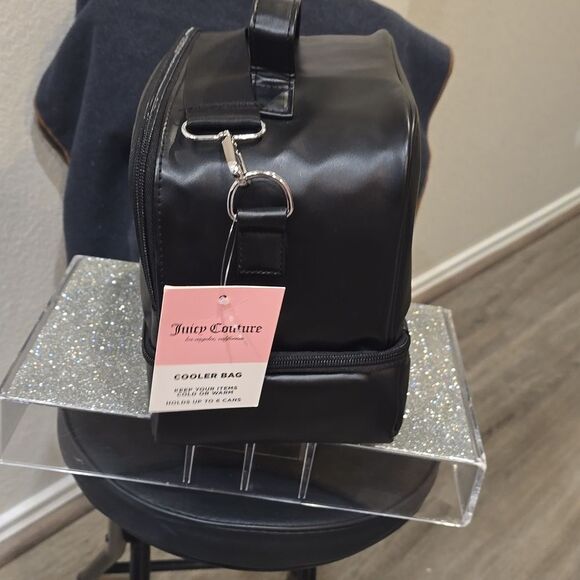 Juicy Couture Rhinestone Logo/Crown Zip-Around Insulated Lunch Tote Bag - Picture 4 of 8